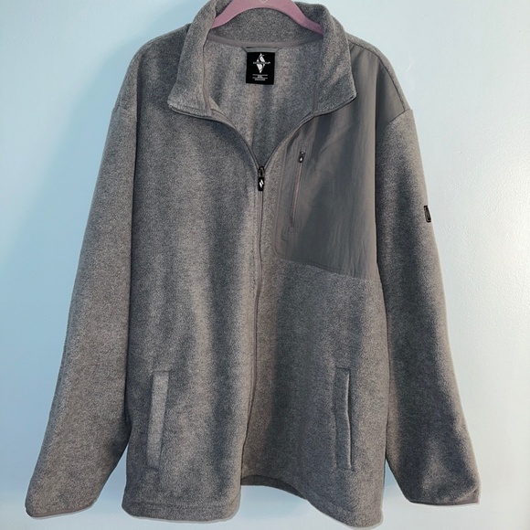 NWT Mens XXL Skechers Fleece Recovery Full Zip Gray Jacket - Picture 1 of 5